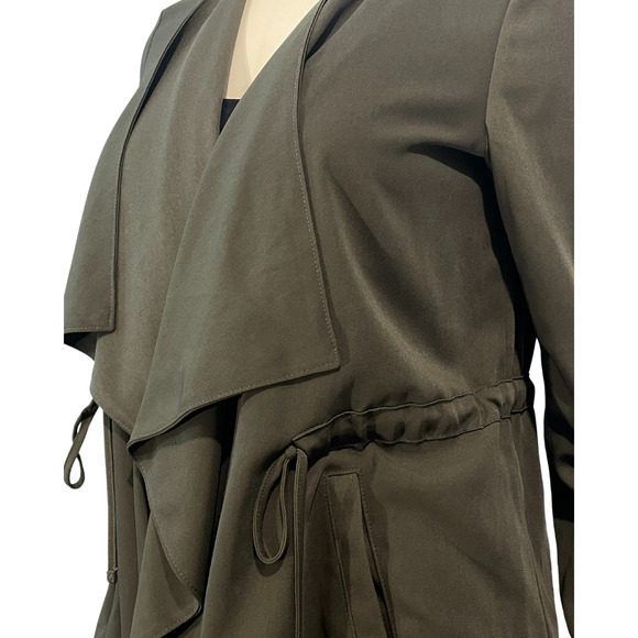 3/$20 Simply Vera Wang Sz XS Open Front Long Cardigan Jacket Waterfall Drape - Picture 5 of 9